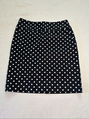 Merona Black and White Polka Dot Pencil Skirt